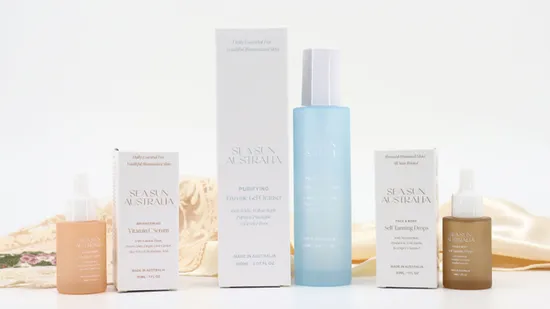 Flat Shoulder Round Bottom Opal White Frosted 30ml 50ml Glass Bottles with Glossy Gold Metal Pumps or Droppers