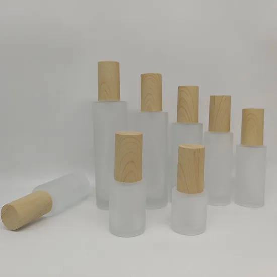 Empty 20ml 30ml 50ml 100ml Cosmetic Frosted Packaging Set with Pump Skincare Lotion Cream Glass Bottle Cosmetics Bottles and Jars