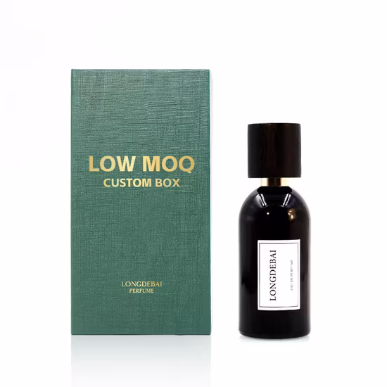 Squared Shaped Black 50ml 100ml Diffuser Glass Bottle with Wooden Lid